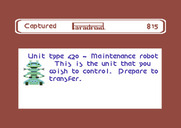 Paradroid for Commodore 64 - Attempting to take over a unit type 420 robot.