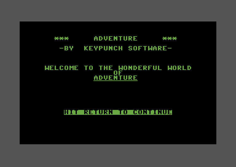 Adventure Pak Commodore 64 Screenshot: Trip to Atlantis - Title screen.