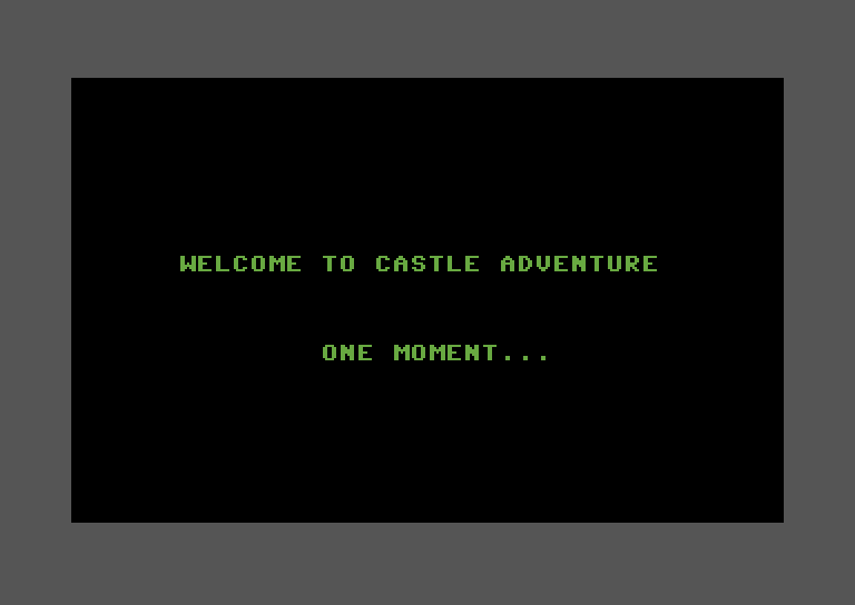 Adventure Pak Commodore 64 Screenshot: Castle Adventure - Title screen.