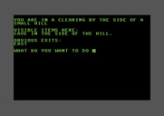 Adventure Pak for Commodore 64 - Castle Adventure - A clearing...a cave is in the distance.