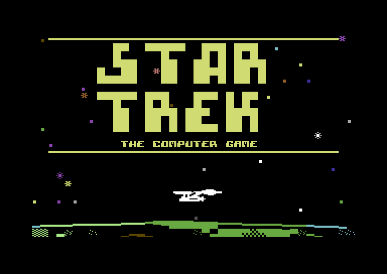 Space Games Commodore 64 Screenshot: Trek 64 - Title screen.