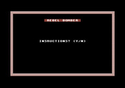 Space Games for Commodore 64 - Rebel Bomber - Title screen.