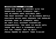 Space Games for Commodore 64 - Trek 64 - Mission objective.