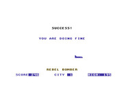 Space Games for Commodore 64 - Rebel Bomber - First level completed!