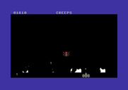 Space Games for Commodore 64 - Creeps - Only one invader left on this level...