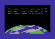 Space Games for Commodore 64 - Game over.