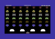 Space Games for Commodore 64 - Creeps - Game start.