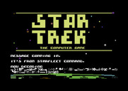 Space Games for Commodore 64 - Trek 64 - Incoming message...