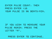 Physical Fitness for TI-99/4A - Here's the results...