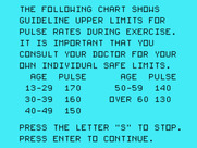 Physical Fitness for TI-99/4A - Here are some guidelines...