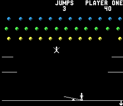 Clowns Arcade Screenshot: The game begins!