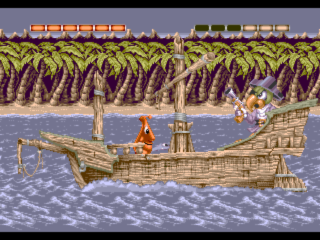 Puggsy Amiga Screenshot: Game demo.