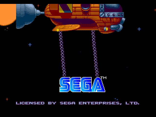 Puggsy Amiga Screenshot: SEGA logo screen.