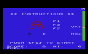 Jupiter Lander for Commodore VIC-20 - The main menu and game instructions.