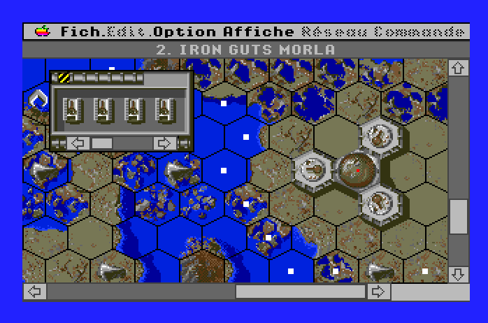 Full Metal Planet Apple IIgs Screenshot: Start deploying some units...