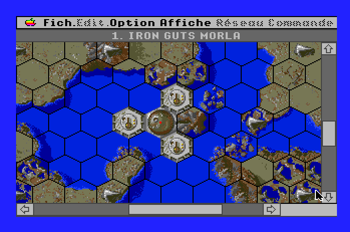 Full Metal Planet Apple IIgs Screenshot: Placing a base on the map.