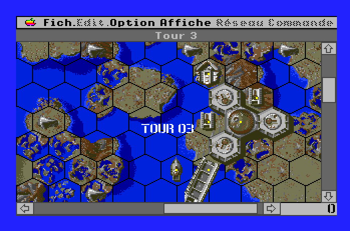 Full Metal Planet Apple IIgs Screenshot: Beginning turn 3.