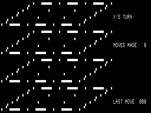 Quad TRS-80 Screenshot: Game start.