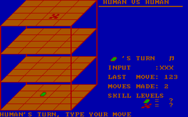 Quad IBM PC/Compatibles Screenshot: Starting a two player game.