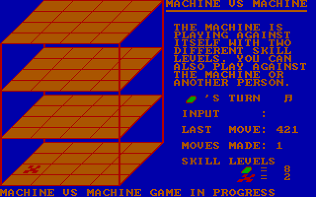 Quad IBM PC/Compatibles Screenshot: Game demo, part 1.