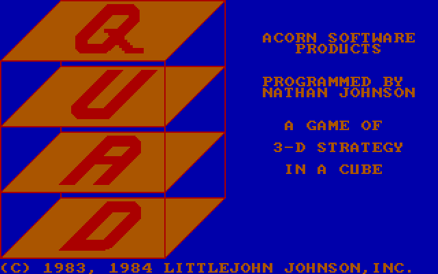 Quad IBM PC/Compatibles Screenshot: Title screen.