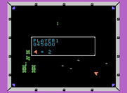 Omega Race for ColecoVision - Firing at a swarm of enemies...