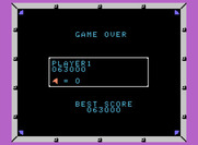 Omega Race for ColecoVision - Game over.