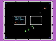 Omega Race for ColecoVision - You can optionally have a tunnel in the middle of the screen.
