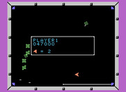 Omega Race for ColecoVision - A barrier appears to keep you from travelling off the edge of the screen.