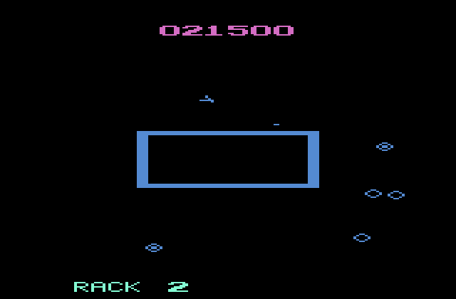 Omega Race Atari 2600 Screenshot: On to the second level.