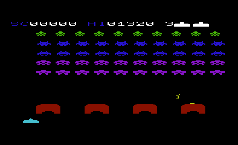 VIC Avenger Commodore VIC-20 Screenshot: Game start.