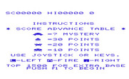 VIC Avenger for Commodore VIC-20 - Starting screen and game instructions.
