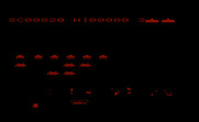 VIC Avenger for Commodore VIC-20 - Crash! I've been hit! The screen flashes red when you lose a base.