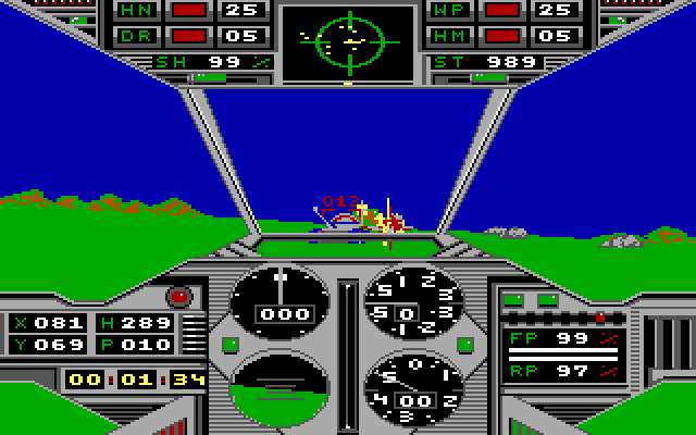 Prowler IBM PC/Compatibles Screenshot: Enemy tank sighted!