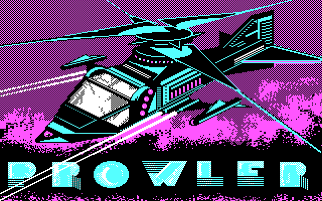 Prowler IBM PC/Compatibles Screenshot: Title screen.