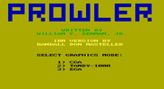 Prowler for IBM PC/Compatibles - Select graphics mode...