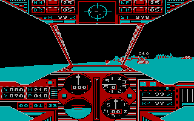 Prowler IBM PC/Compatibles Screenshot: Enemy tank spotted!