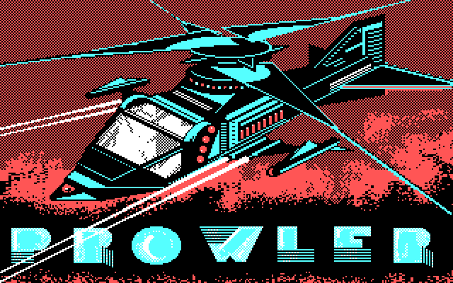 Prowler IBM PC/Compatibles Screenshot: Title screen.