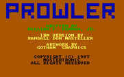 Prowler for IBM PC/Compatibles - Game credits.