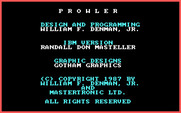 Prowler for IBM PC/Compatibles - Game credits screen 2.