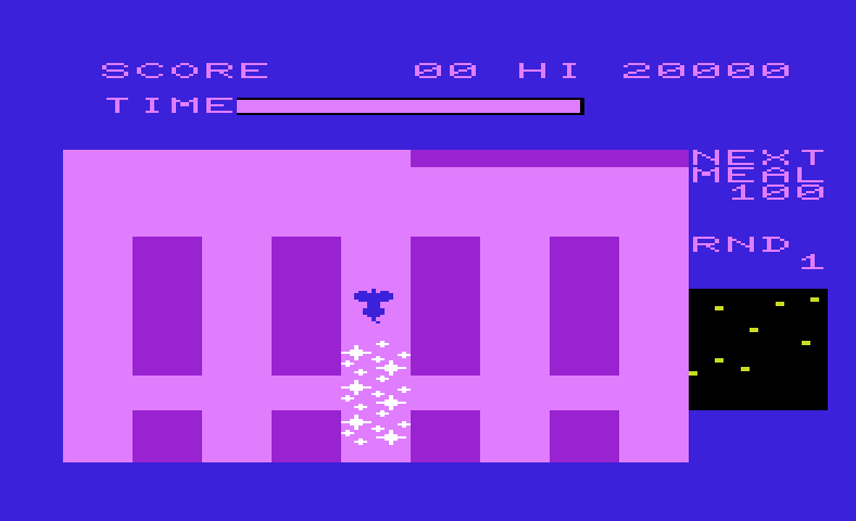 Radar Ratrace Commodore VIC-20 Screenshot: Game demo mode.