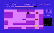Radar Ratrace for Commodore VIC-20 - Don't run into the cat or the red mice.