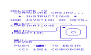 Superslot for Commodore VIC-20 - Welcome to the casino! Game instructions...