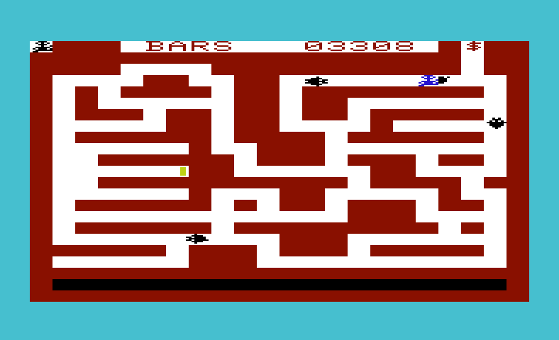 Raid on Fort Knox Commodore VIC-20 Screenshot: Oh no, I've been caught!