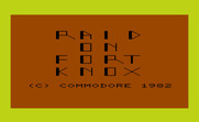 Raid on Fort Knox for Commodore VIC-20 - Title screen.