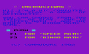 Speed Math / Bingo Math for Commodore VIC-20 - Introduction screen.