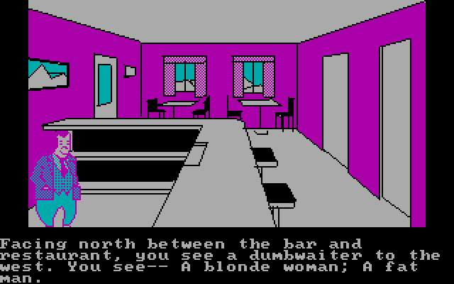 Alpine Encounter, The IBM PC/Compatibles Screenshot: It's happy hour somewhere, right?