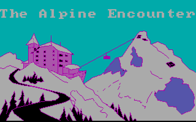Alpine Encounter, The IBM PC/Compatibles Screenshot: Title screen.