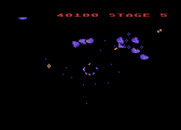 Gyruss for Atari 8-bit - Crash, I've been hit!