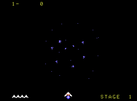 Gyruss ColecoVision Screenshot: Game start.
